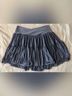Logilates Women’s Ruffle Tiered Skirt in Slate Blue